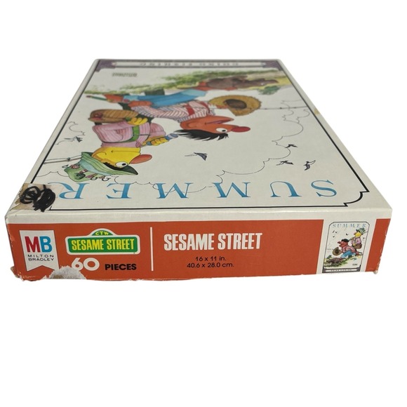Vintage Sesame Street Bert and Ernie Summer Gone Fishing 60 Piece Puzzle 1980 - Picture 15 of 16